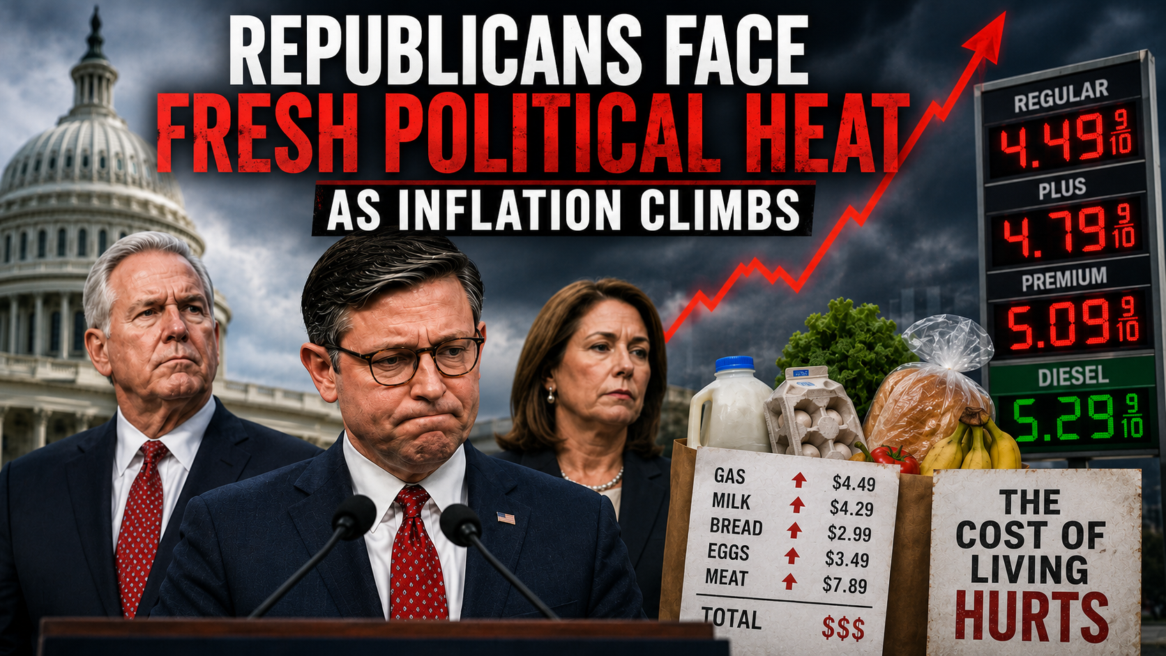 Republicans Face Fresh Political Heat as Inflation Climbs